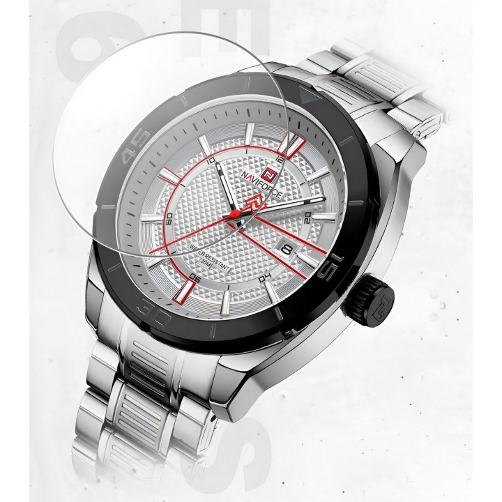 Reloj Naviforce Casual Nf9210 Crono Hombre Acero+ Estuche