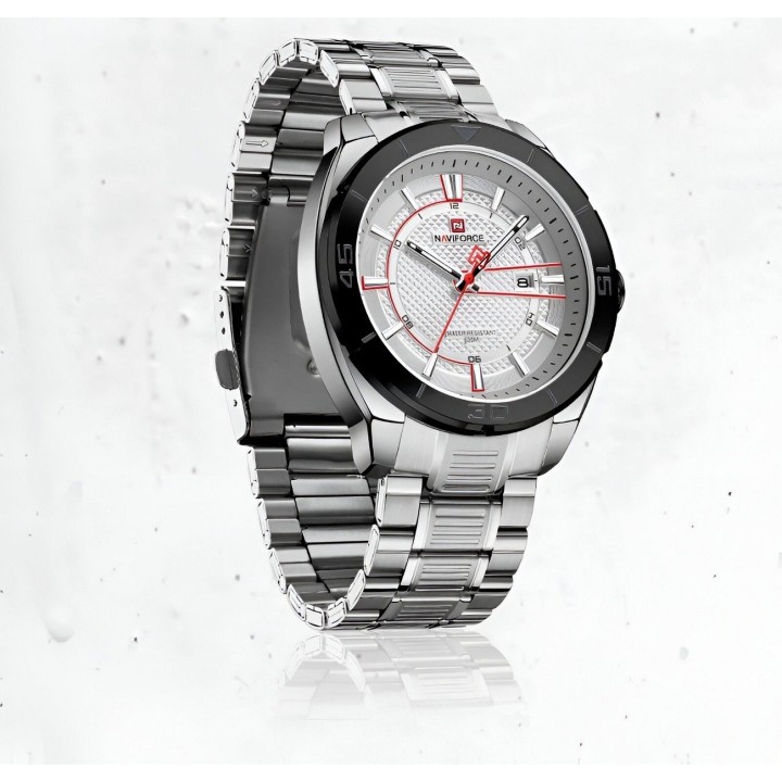 Reloj Naviforce Casual Nf9210 Crono Hombre Acero+ Estuche