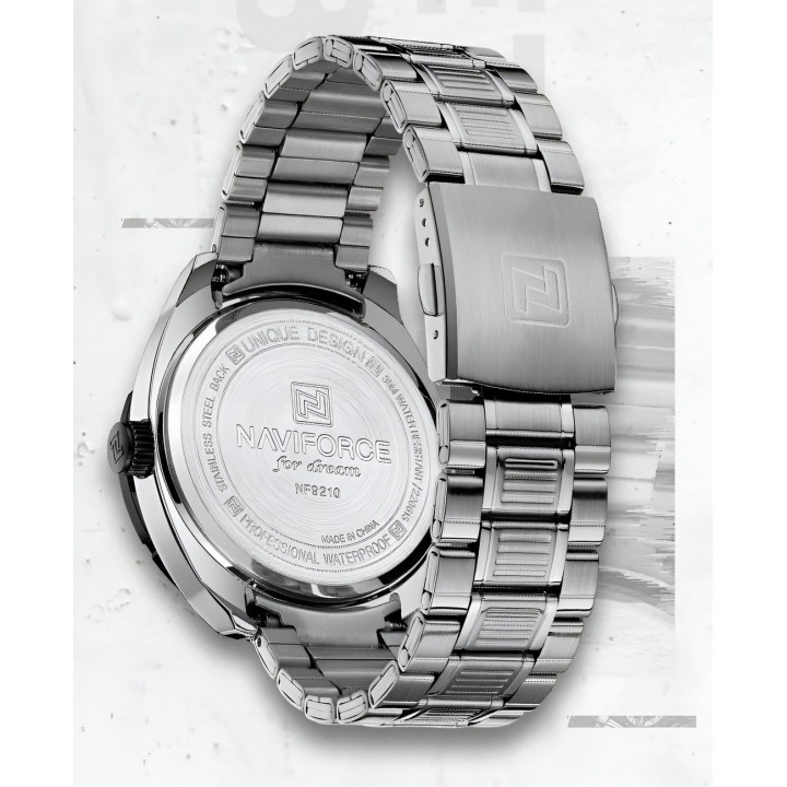 Reloj Naviforce Casual Nf9210 Crono Hombre Acero+ Estuche