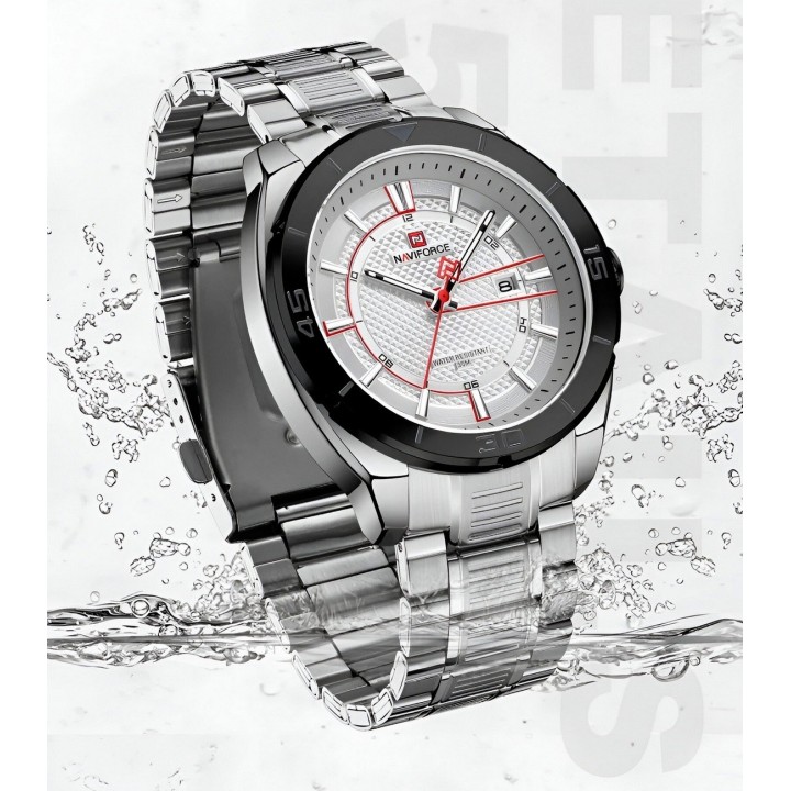 Reloj Naviforce Casual Nf9210 Crono Hombre Acero+ Estuche
