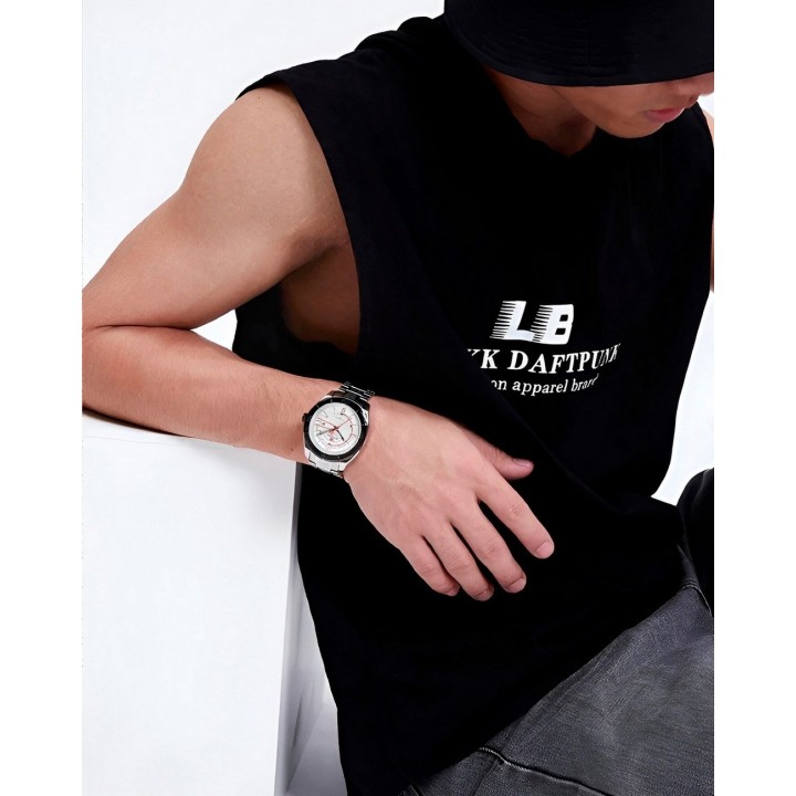 Reloj Naviforce Casual Nf9210 Crono Hombre Acero+ Estuche