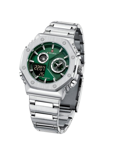 Reloj Naviforce Casual Nf9216s Digital Hombre Acero+ Estuche