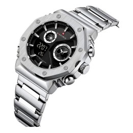 Reloj Naviforce Casual Nf9216s Digital Hombre Acero+ Estuche