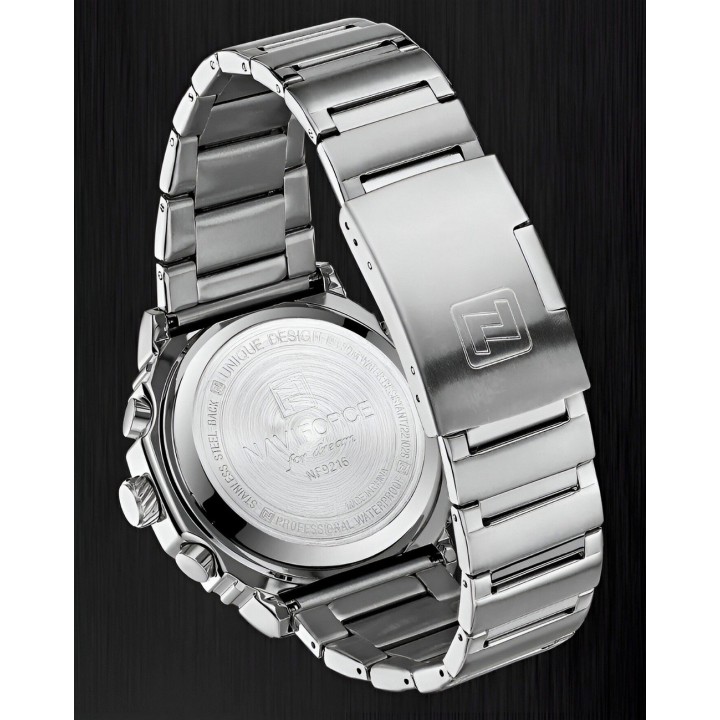 Reloj Naviforce Casual Nf9216s Digital Hombre Acero+ Estuche