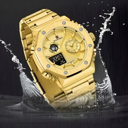 Reloj Naviforce Casual Nf9216s Digital Hombre Acero+ Estuche