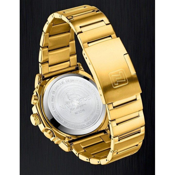 Reloj Naviforce Casual Nf9216s Digital Hombre Acero+ Estuche