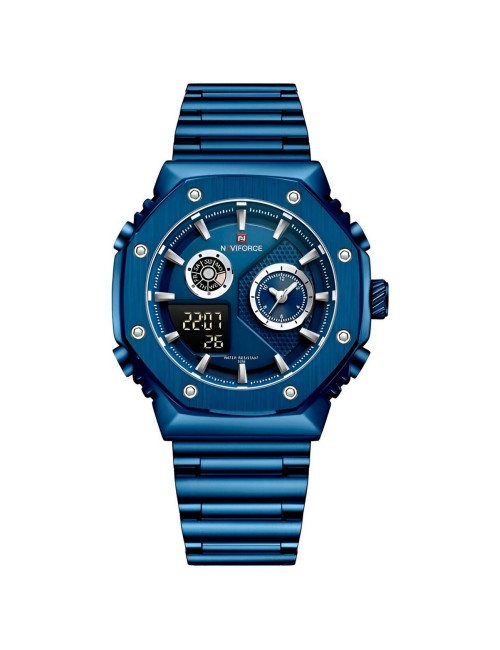 Reloj Naviforce Casual Nf9216s Digital Hombre Acero+ Estuche