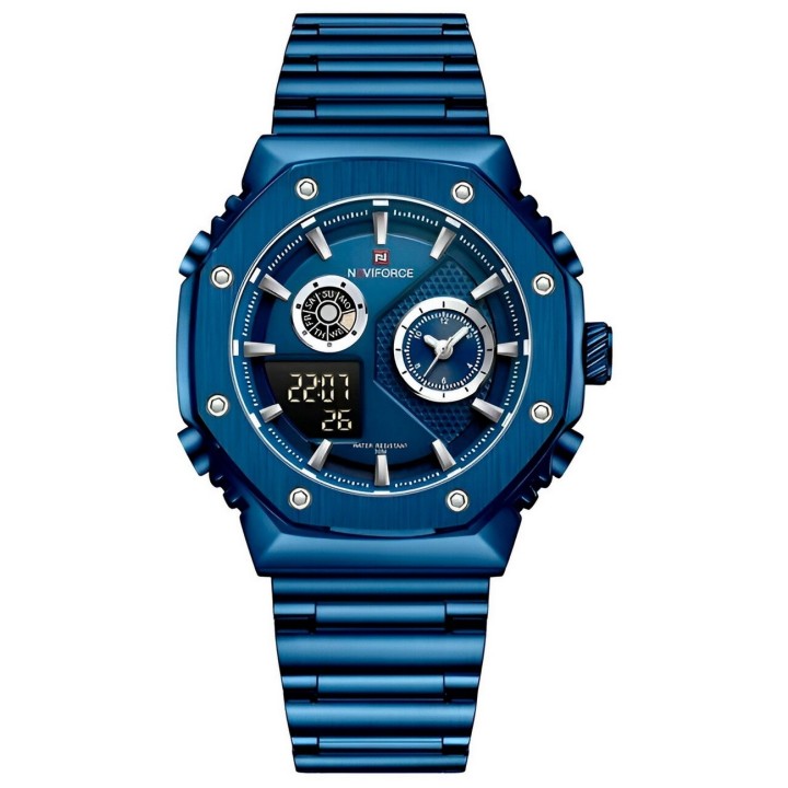 Reloj Naviforce Casual Nf9216s Digital Hombre Acero+ Estuche
