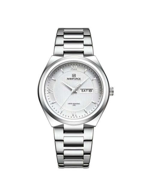 Reloj Naviforce Casual Nf8030 Crono Hombre Acero+ Estuche