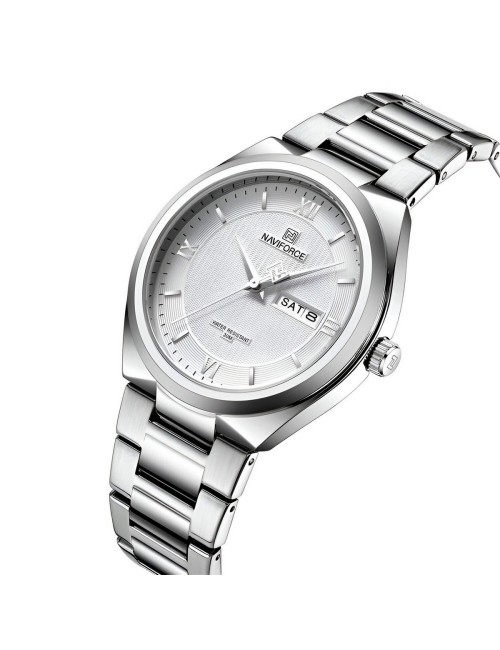 Reloj Naviforce Casual Nf8030 Crono Hombre Acero+ Estuche