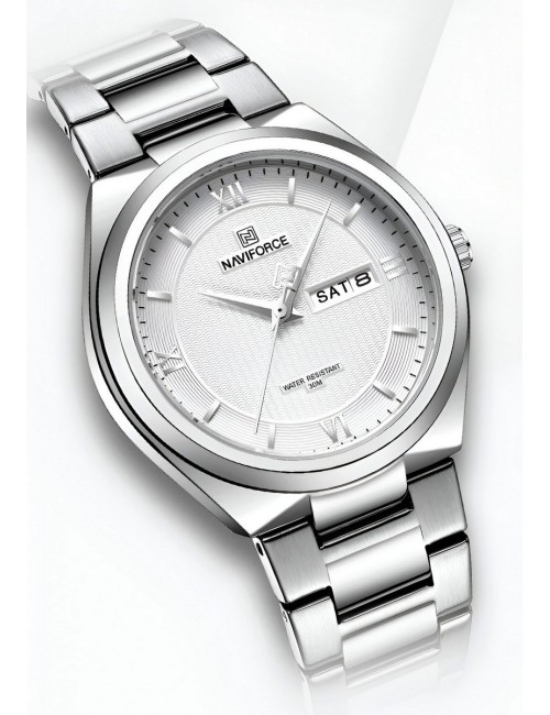 Reloj Naviforce Casual Nf8030 Crono Hombre Acero+ Estuche