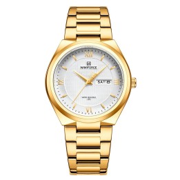 Reloj Naviforce Casual Nf8030 Crono Hombre Acero+ Estuche