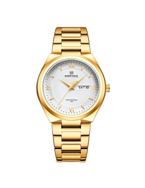 Reloj Naviforce Casual Nf8030 Crono Hombre Acero+ Estuche