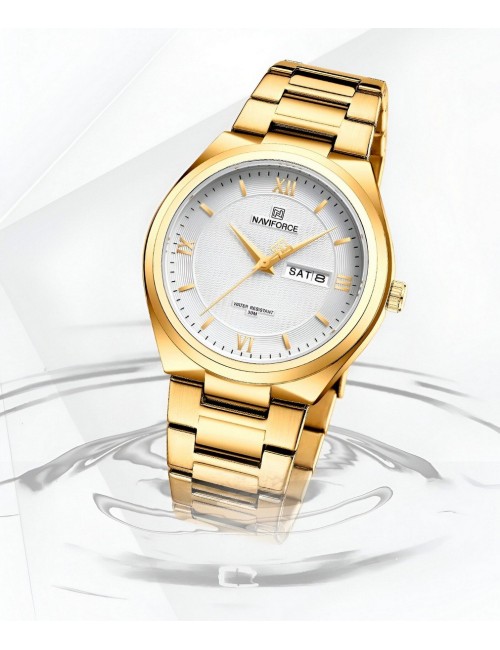 Reloj Naviforce Casual Nf8030 Crono Hombre Acero+ Estuche