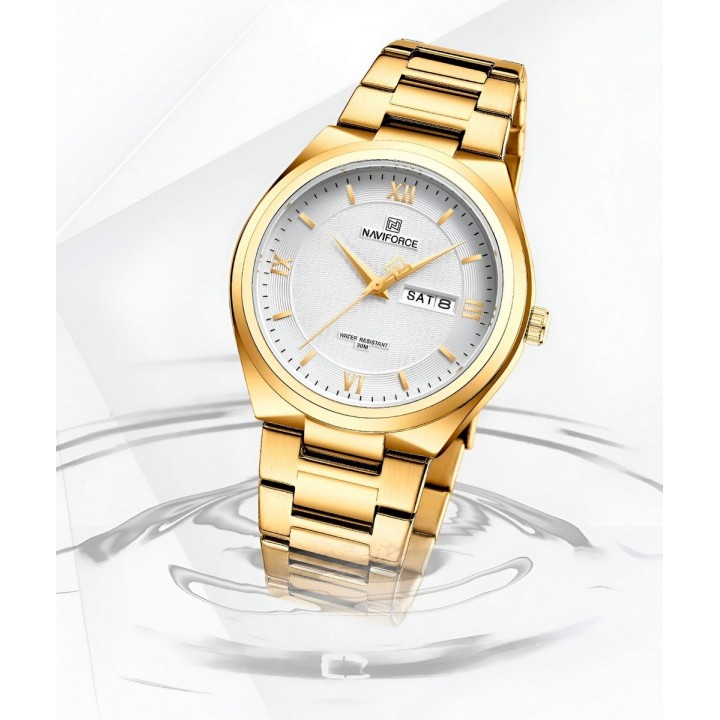 Reloj Naviforce Casual Nf8030 Crono Hombre Acero+ Estuche