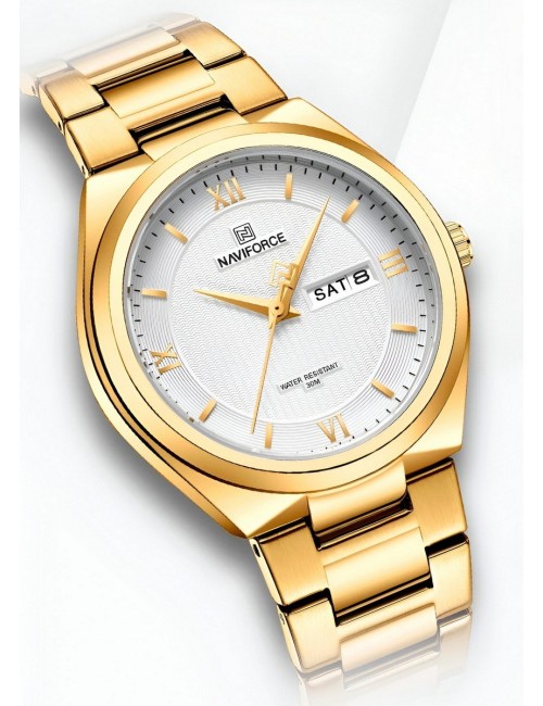 Reloj Naviforce Casual Nf8030 Crono Hombre Acero+ Estuche
