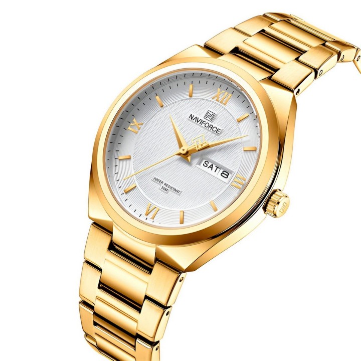 Reloj Naviforce Casual Nf8030 Crono Hombre Acero+ Estuche