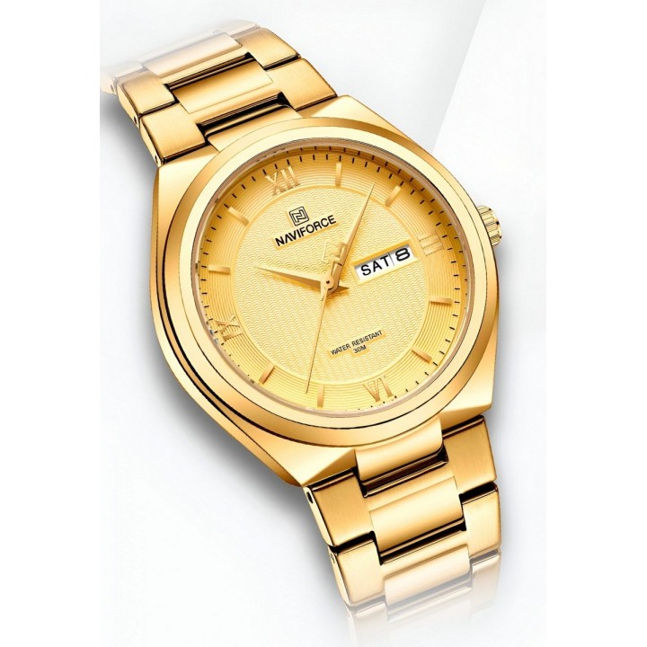 Reloj Naviforce Casual Nf8030 Crono Hombre Acero+ Estuche