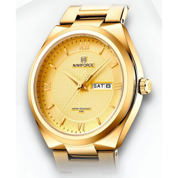 Reloj Naviforce Casual Nf8030 Crono Hombre Acero+ Estuche