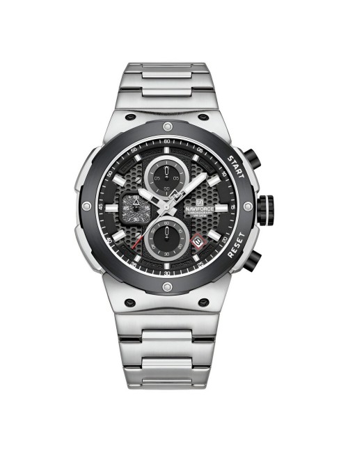 Reloj Naviforce Casual Nf8072 Crono Hombre Acero+ Estuche