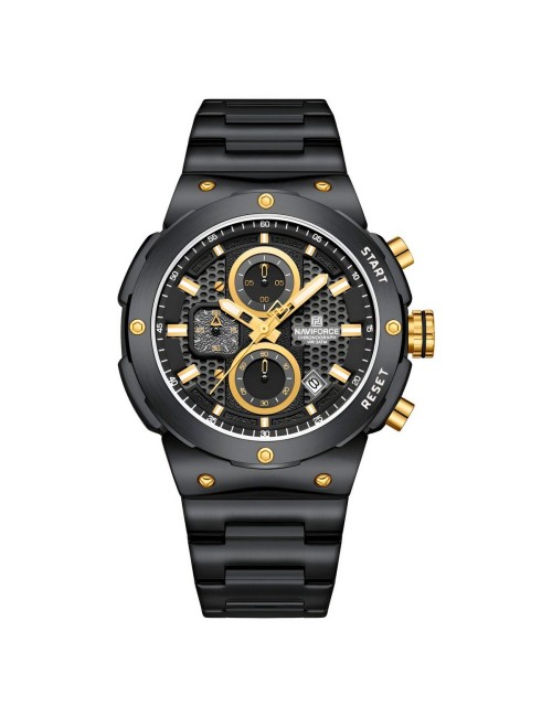 Reloj Naviforce Casual Nf8072 Crono Hombre Acero+ Estuche