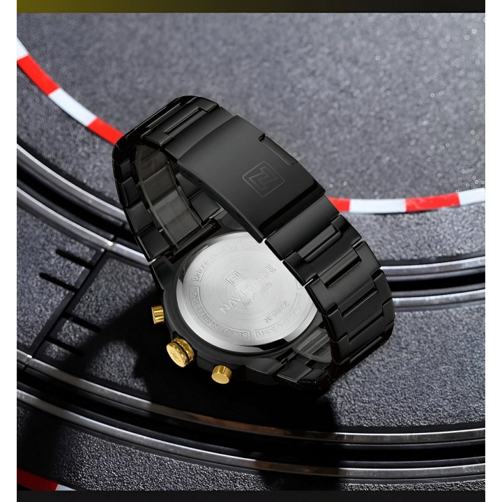 Reloj Naviforce Casual Nf8072 Crono Hombre Acero+ Estuche