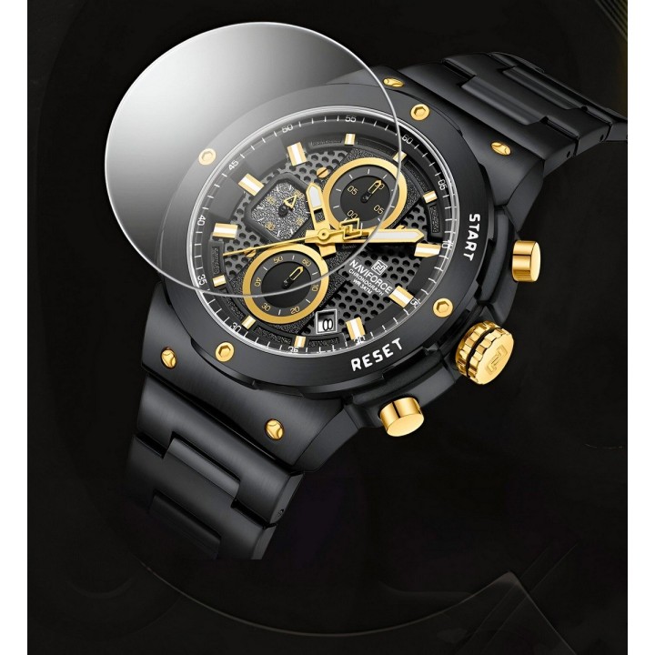 Reloj Naviforce Casual Nf8072 Crono Hombre Acero+ Estuche