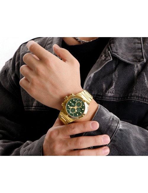 Reloj Naviforce Casual Nf8072 Crono Hombre Acero+ Estuche