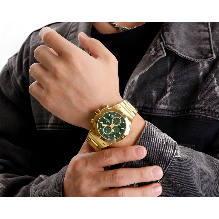 Reloj Naviforce Casual Nf8072 Crono Hombre Acero+ Estuche