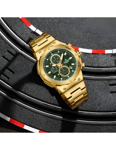 Reloj Naviforce Casual Nf8072 Crono Hombre Acero+ Estuche