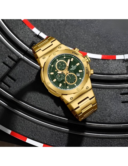 Reloj Naviforce Casual Nf8072 Crono Hombre Acero+ Estuche