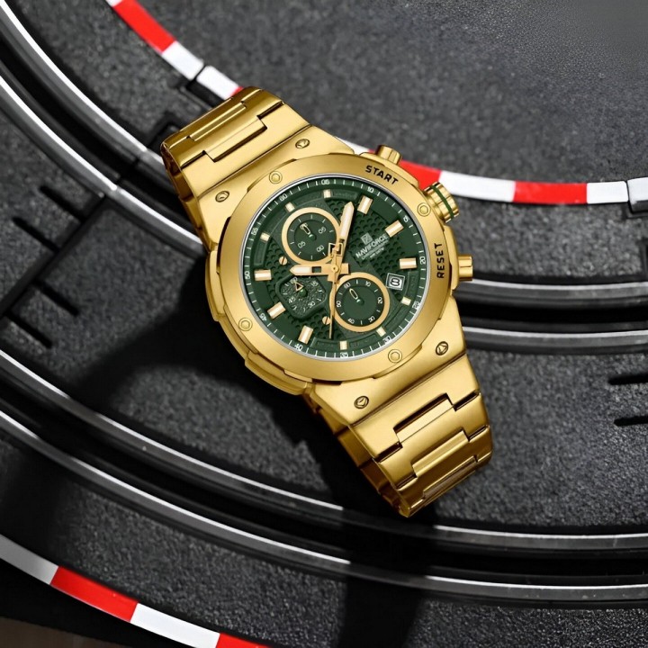 Reloj Naviforce Casual Nf8072 Crono Hombre Acero+ Estuche