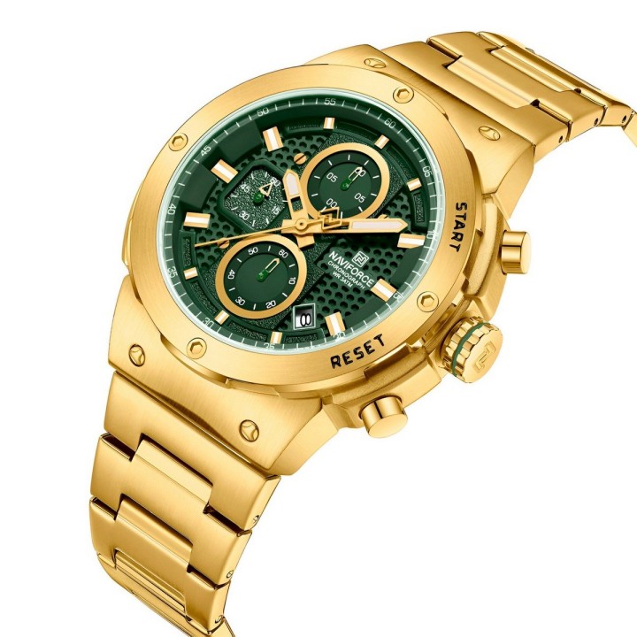 Reloj Naviforce Casual Nf8072 Crono Hombre Acero+ Estuche