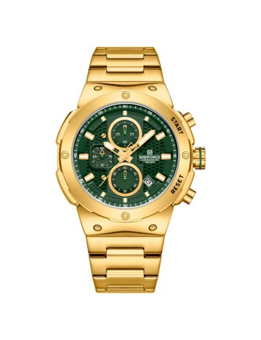 Reloj Naviforce Casual Nf8072 Crono Hombre Acero+ Estuche