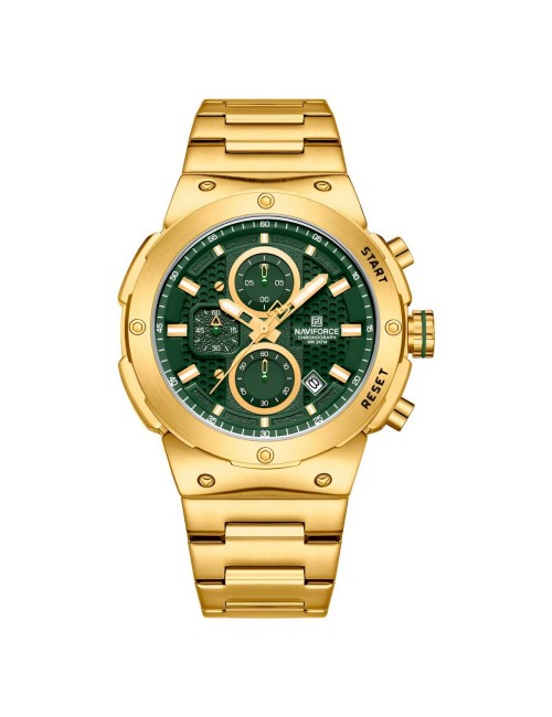 Reloj Naviforce Casual Nf8072 Crono Hombre Acero+ Estuche