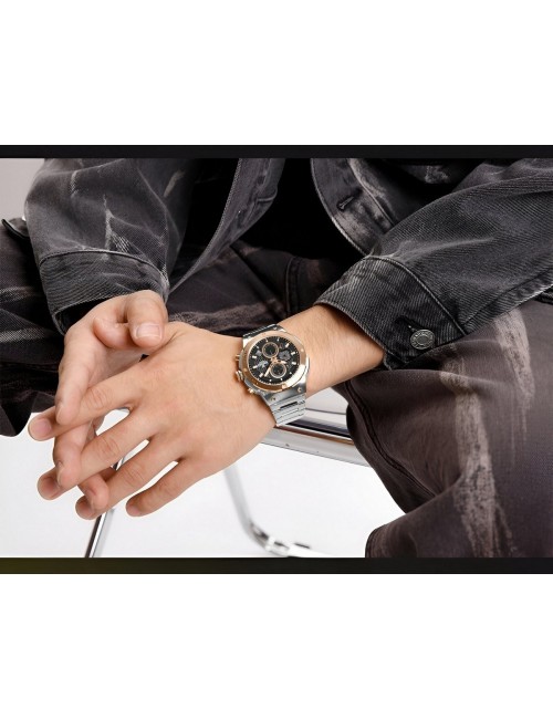 Reloj Naviforce Casual Nf8072 Crono Hombre Acero+ Estuche