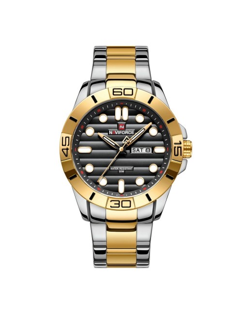 Reloj Naviforce Casual Nf9198 Crono Hombre Acero+ Estuche