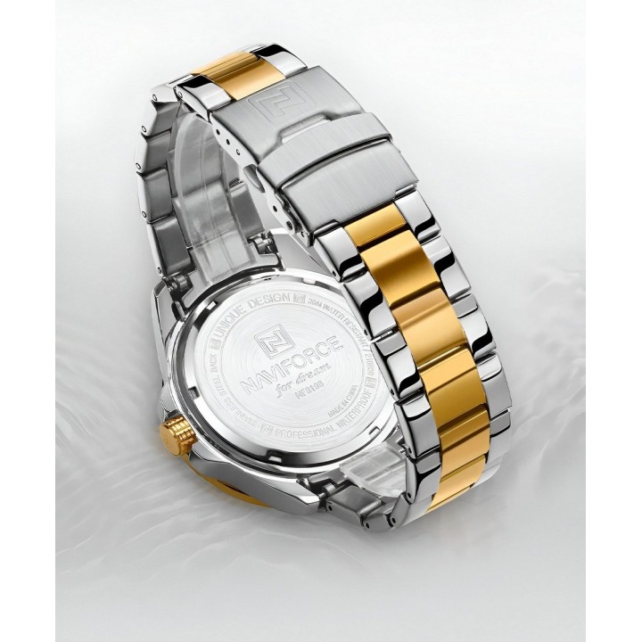 Reloj Naviforce Casual Nf9198 Crono Hombre Acero+ Estuche