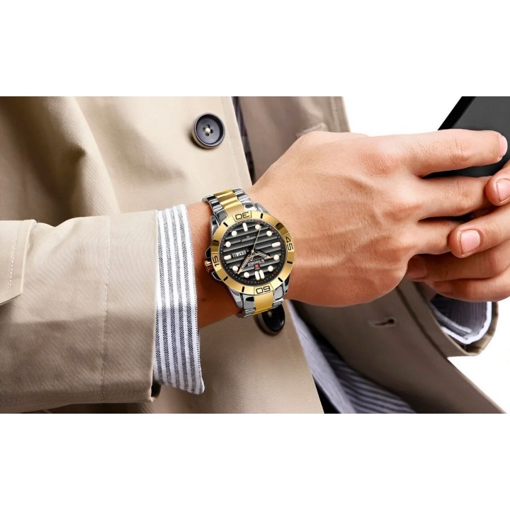 Reloj Naviforce Casual Nf9198 Crono Hombre Acero+ Estuche