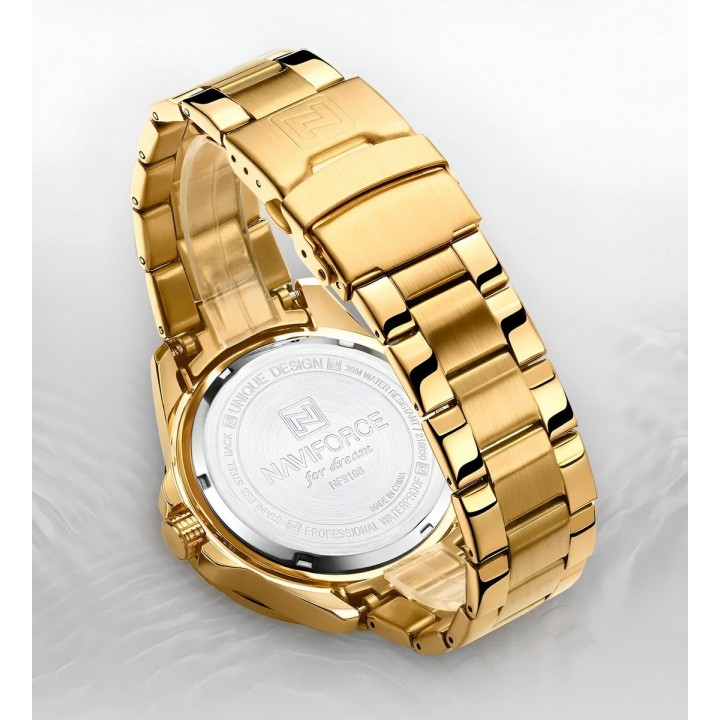 Reloj Naviforce Casual Nf9198 Crono Hombre Acero+ Estuche