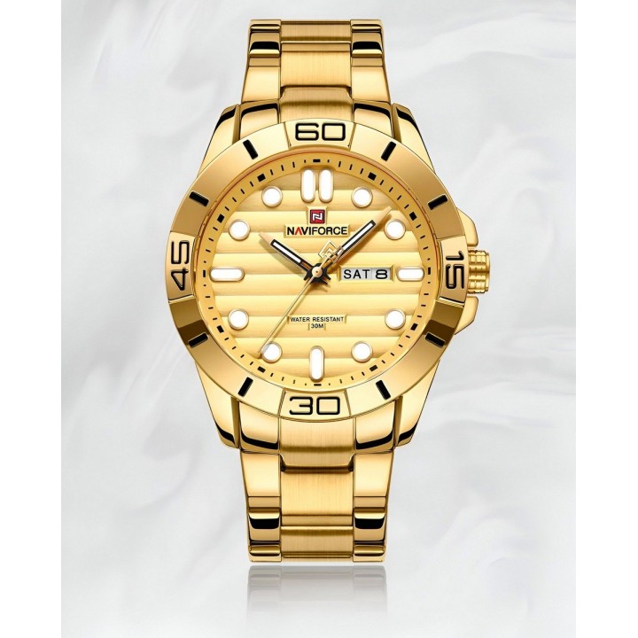 Reloj Naviforce Casual Nf9198 Crono Hombre Acero+ Estuche