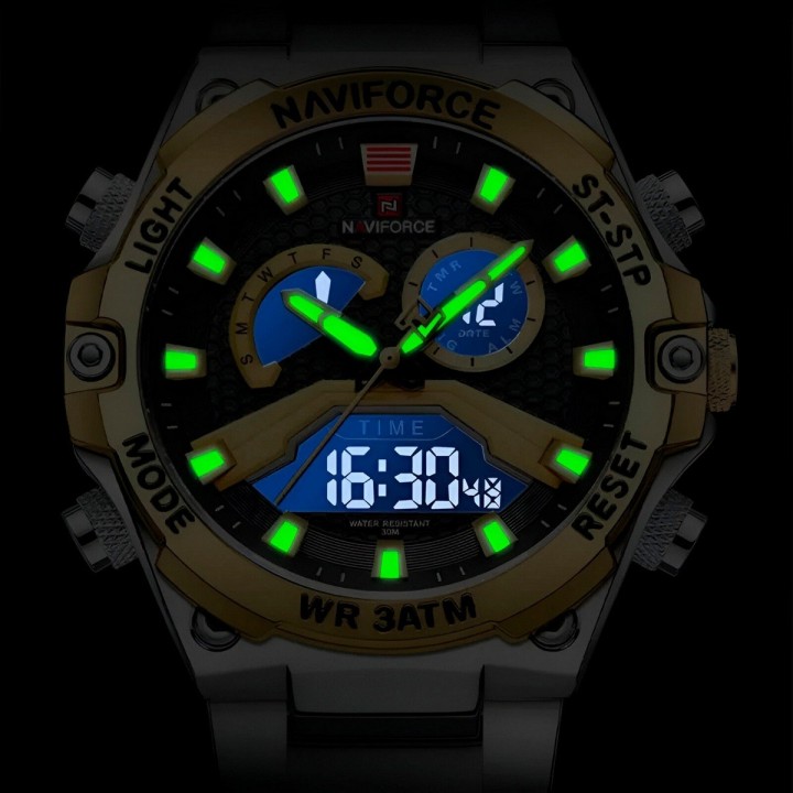 Reloj Naviforce Casual Nf9207 Crono Hombre Acero+ Estuche