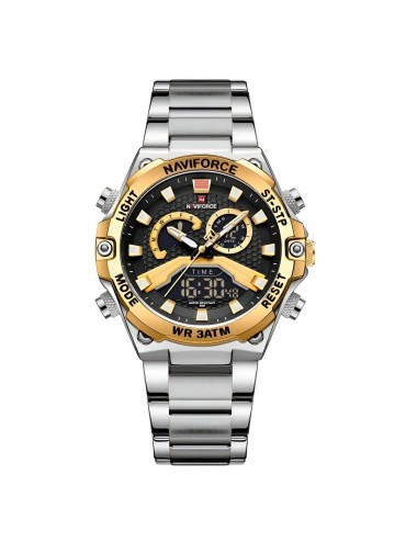 Reloj Naviforce Casual Nf9207 Crono Hombre Acero+ Estuche