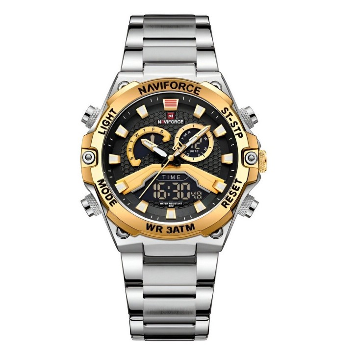 Reloj Naviforce Casual Nf9207 Crono Hombre Acero+ Estuche