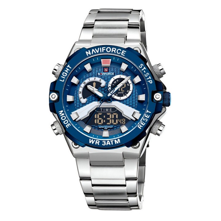 Reloj Naviforce Casual Nf9207 Crono Hombre Acero+ Estuche