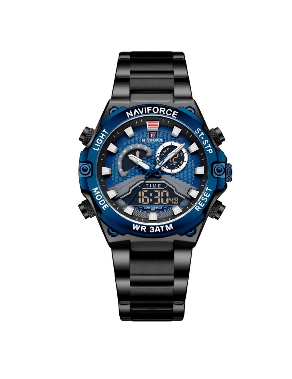 Reloj Naviforce Casual Nf9207 Crono Hombre Acero+ Estuche