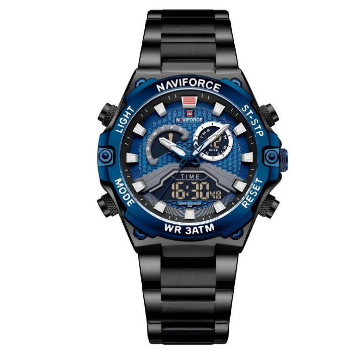 Reloj Naviforce Casual Nf9207 Crono Hombre Acero+ Estuche