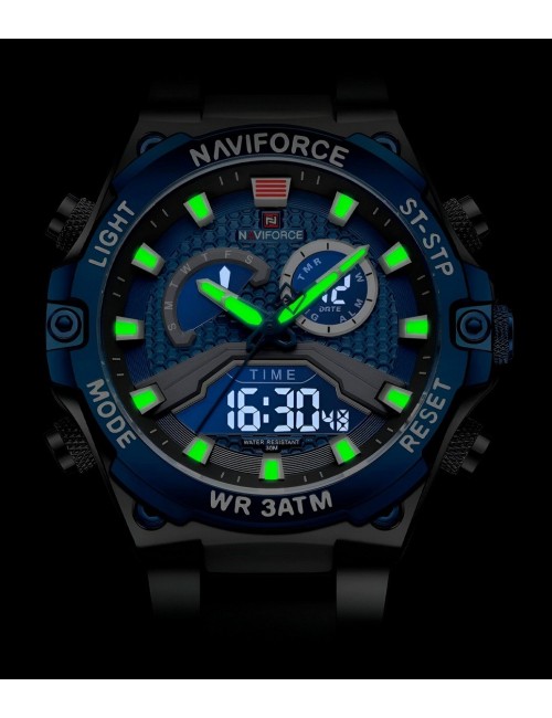 Reloj Naviforce Casual Nf9207 Crono Hombre Acero+ Estuche