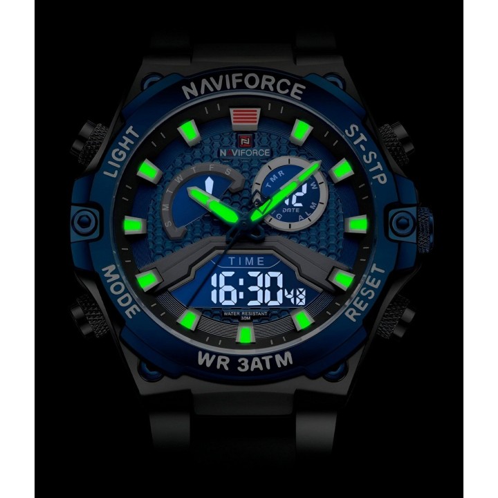 Reloj Naviforce Casual Nf9207 Crono Hombre Acero+ Estuche