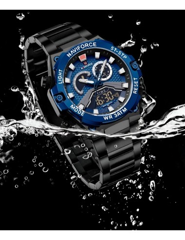 Reloj Naviforce Casual Nf9207 Crono Hombre Acero+ Estuche